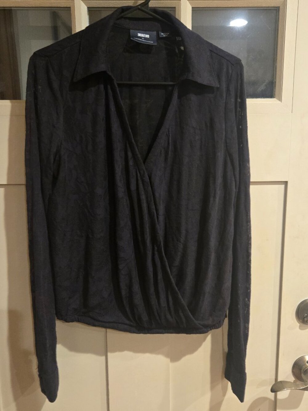 Black Wrap Blouse